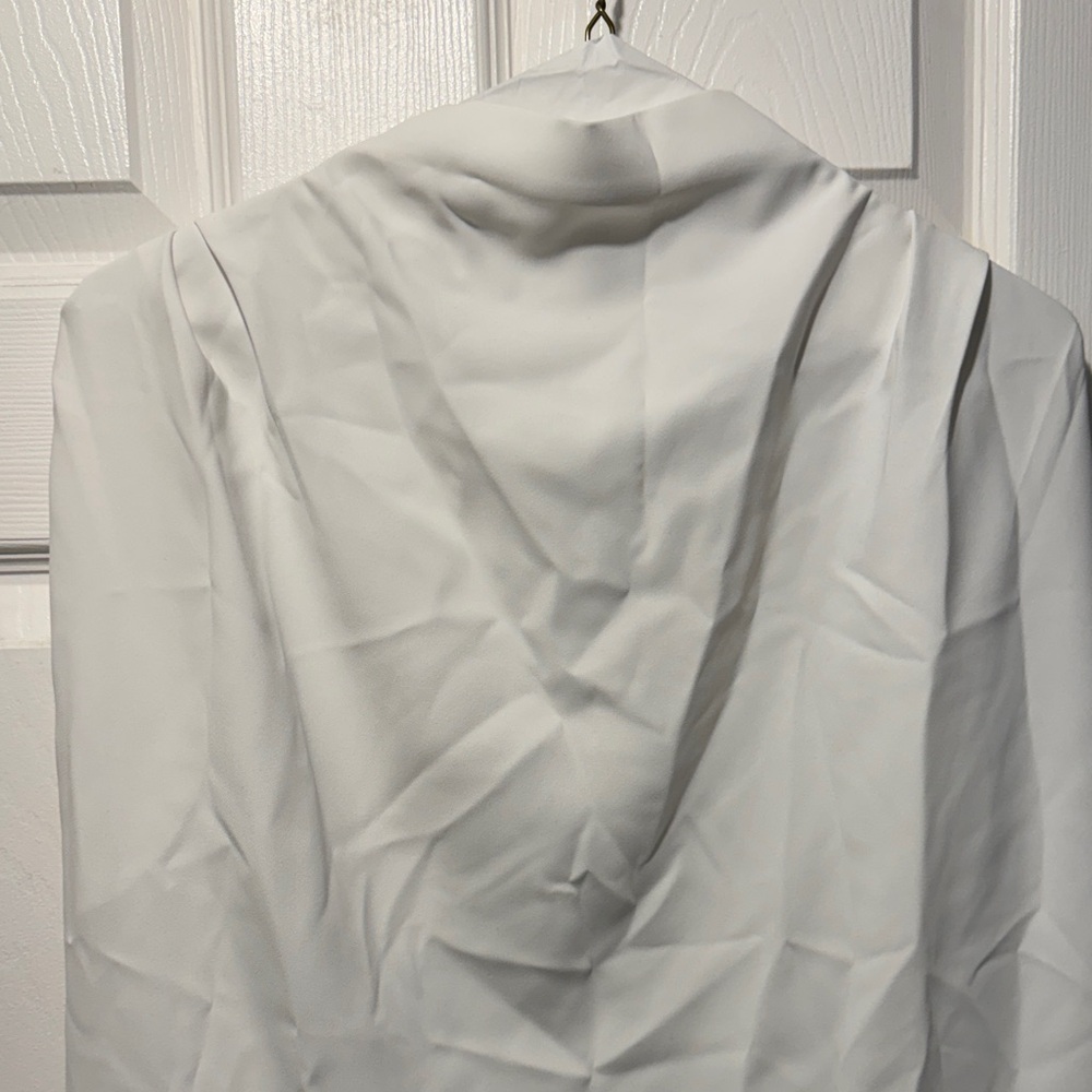 Amanda Uprichard White Draped Blouse